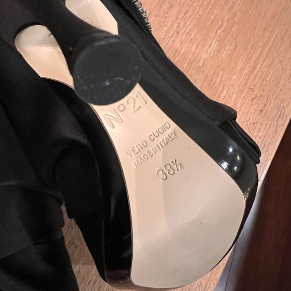 No. 21 Women's Satin Slide Mule Sandals High Heels - Picture 10 of 10